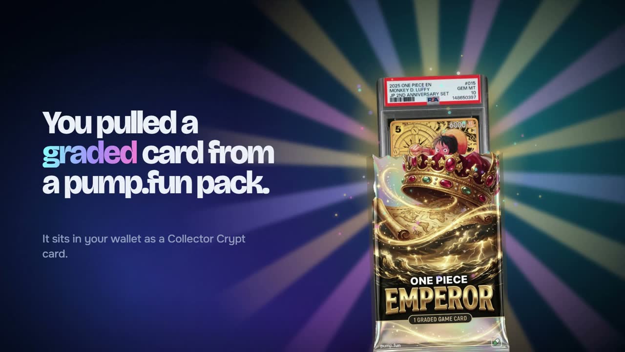 You pulled a graded card from a pump.fun pack